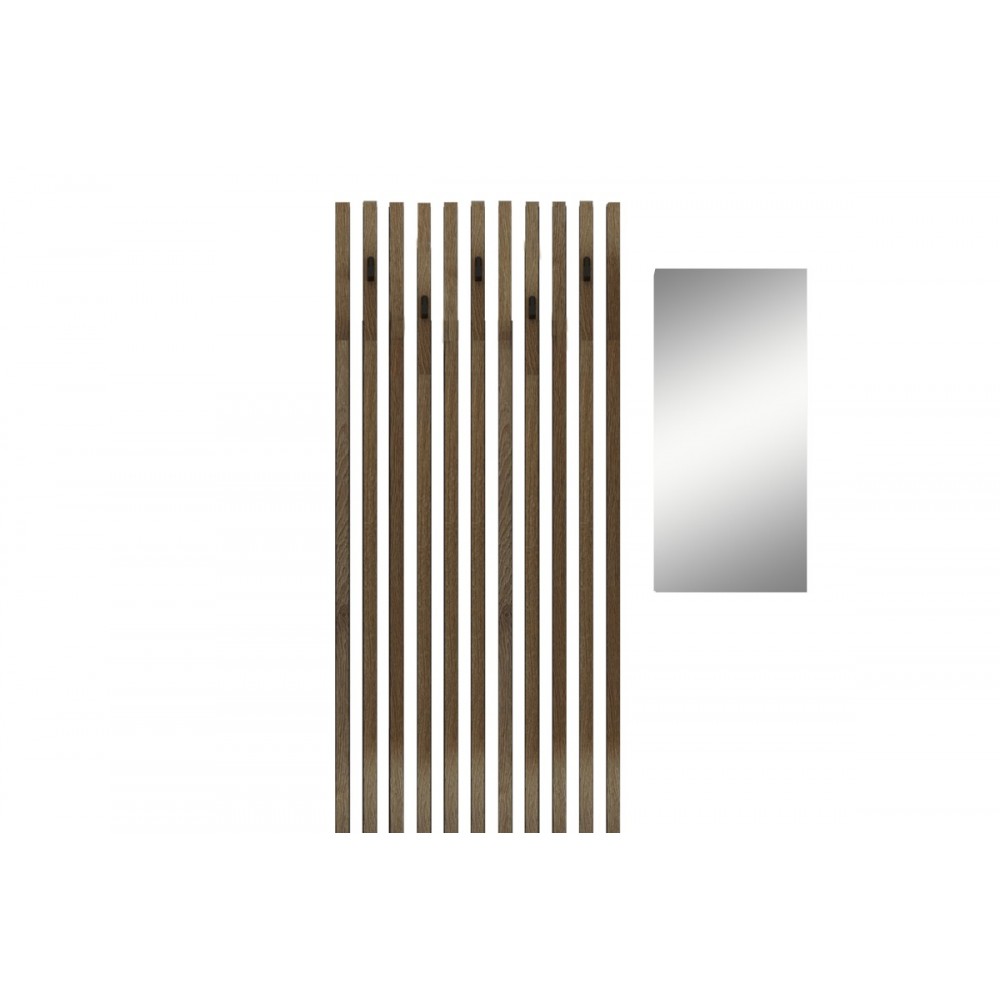 Έπιπλο εισόδου "ARIKA" σε λευκό/σονόμα χρώμα 100x37x199.5