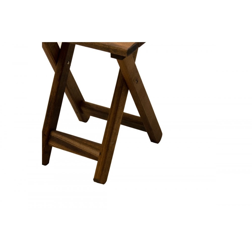 Τραπέζι "RETTO" πτυσσόμενο από ξύλο σε καρυδί χρώμα 45x45x48