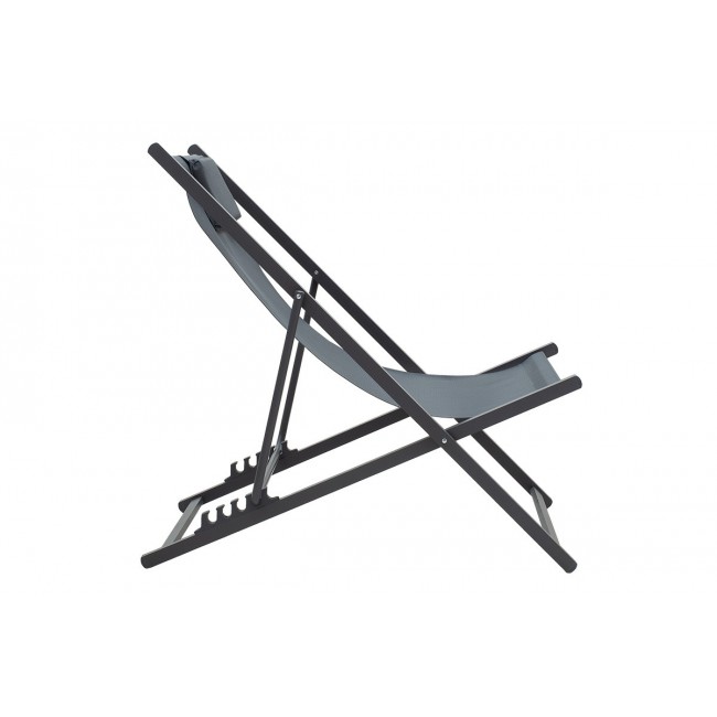 Σεζλόνγκ "CORTE" από αλουμίνιο/textilene σε ανθρακί χρώμα 102x61x92