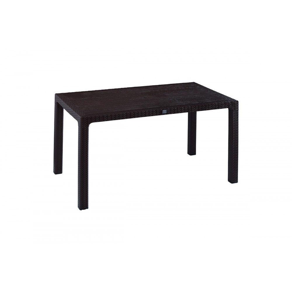 Τραπεζαρία κήπου "EXPLORE-CONFIDENT" 5τμχ από pp σε καφέ χρώμα 150x90x73,5