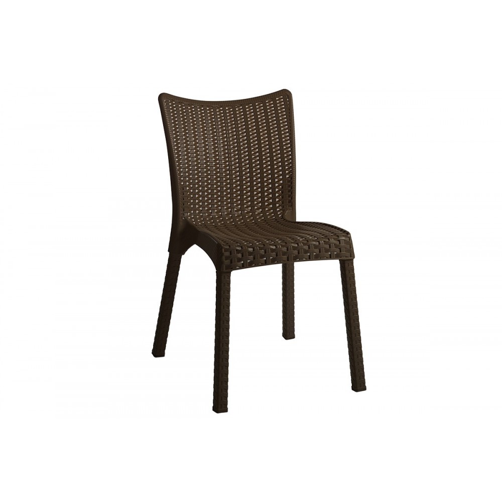 Τραπεζαρία κήπου "EXPLORE-CONFIDENT" 5τμχ από pp σε καφέ χρώμα 150x90x73,5