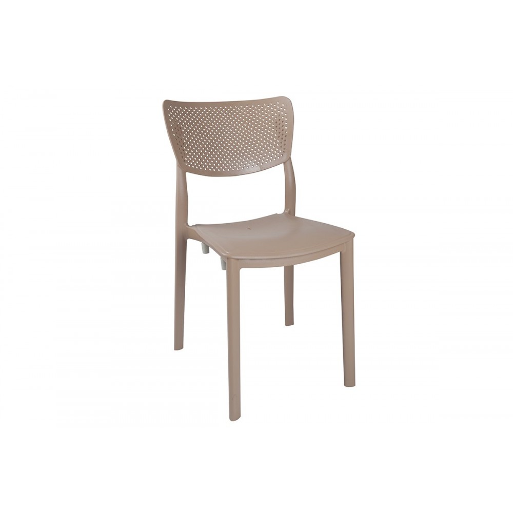 Τραπεζαρία κήπου "EXPLORE-IGNITE" 7τμχ από PP σε χρώμα καπουτσίνο 150x90x73,5