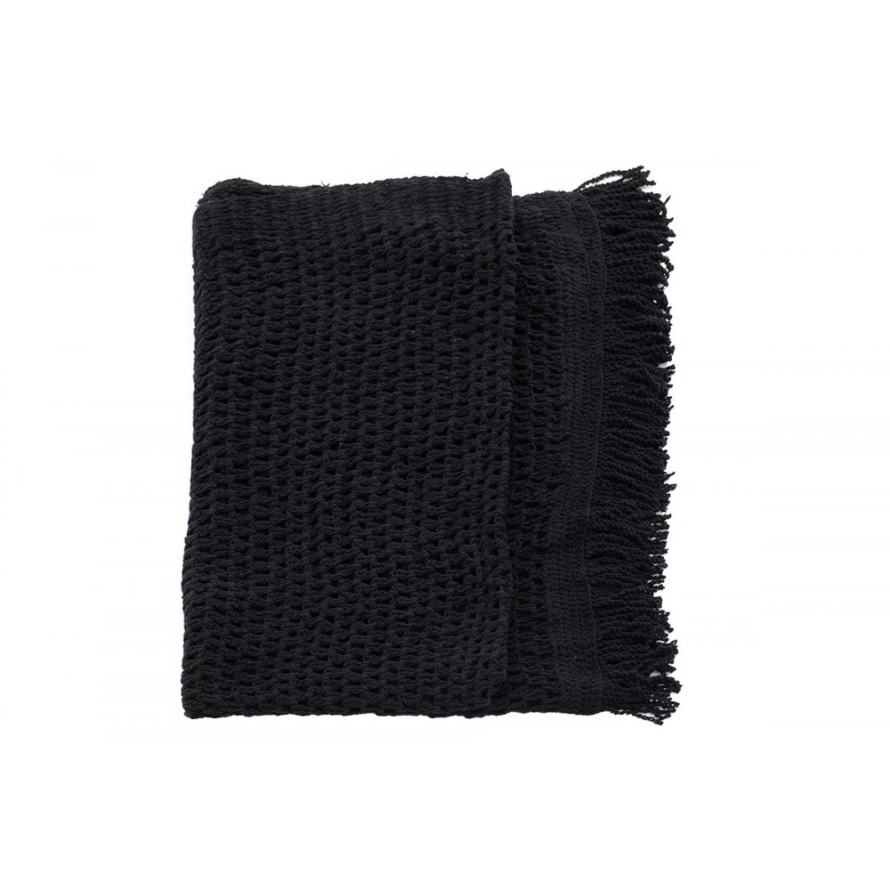 Δίχτυ σκίασης "ROOF" από ύφασμα μακραμέ σε μαύρο χρώμα 4x4