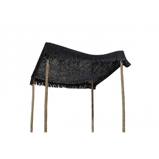 Δίχτυ σκίασης "ROOF" από ύφασμα μακραμέ σε μαύρο χρώμα 4x4