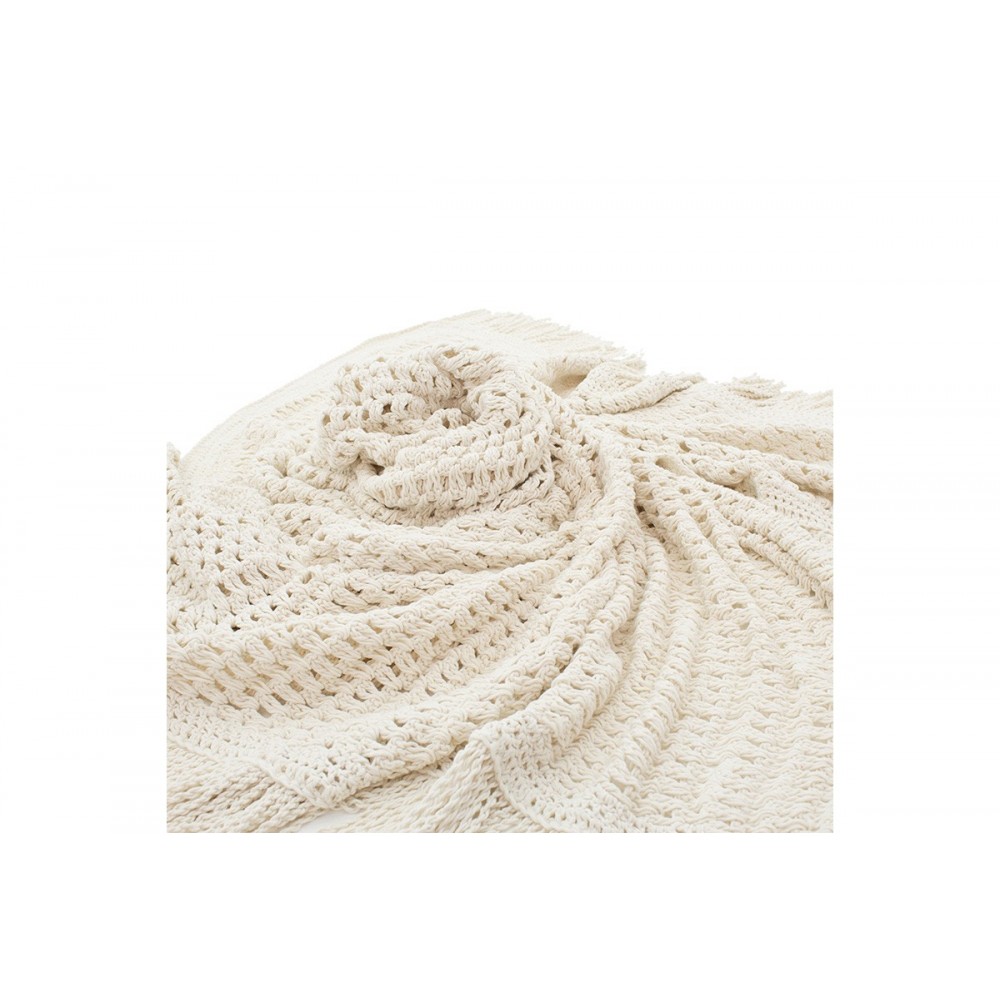 Δίχτυ σκίασης "ROOF" από ύφασμα μακραμέ σε μπεζ χρώμα 4x4