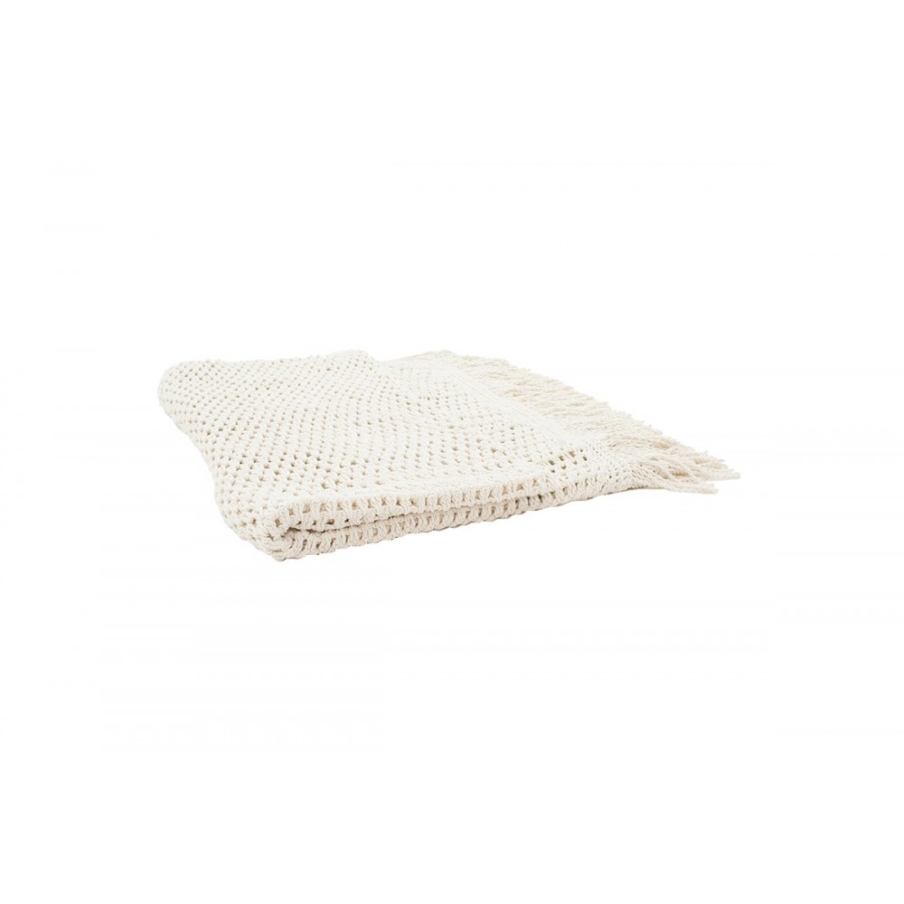 Δίχτυ σκίασης "ROOF" από ύφασμα μακραμέ σε μπεζ χρώμα 4x4