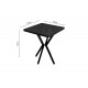 Τραπέζι "PRESTONE" από μέταλλο σε μαύρο χρώμα μαρμάρου 70x70x75
