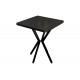 Τραπέζι "PRESTONE" από μέταλλο σε μαύρο χρώμα μαρμάρου 70x70x75