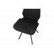 Καρέκλα "SABIA" από βελούδο/μέταλλο σε μαύρο χρώμα 46x55x80
