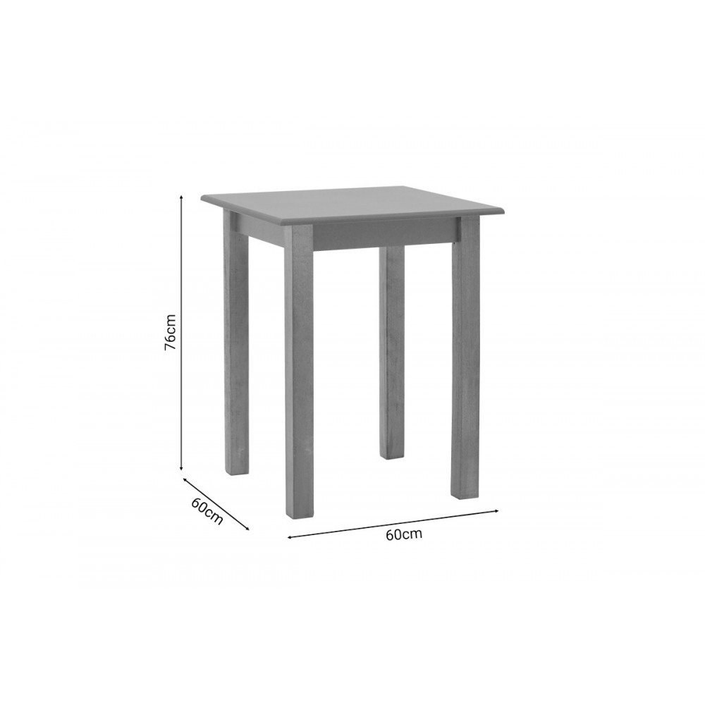 Τραπέζι "ZOLENIO" από ξύλο/mdf σε καρυδί χρώμα 60x60x76