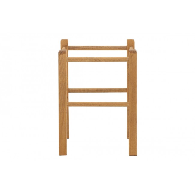 Σκαμπό καφενείου "OLIGOR" από ξύλο σε καρυδί χρώμα 34x34x47