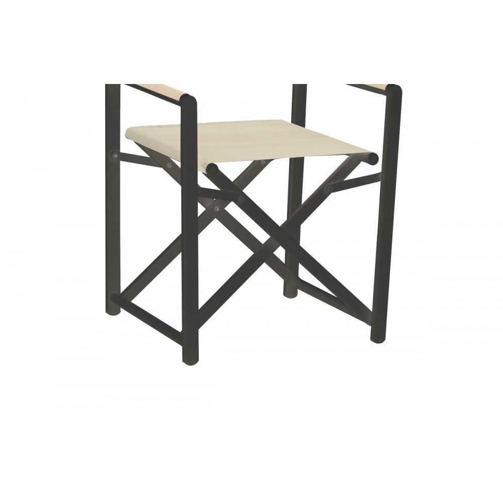 Πολυθρόνα σκηνοθέτη "MABU" από αλουμίνιο σε ανθρακί χρώμα 56x48x86