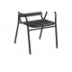 Πολυθρόνα "SUSSIE" από μέταλλο/αλουμίνιο σε μαύρο χρώμα 45x62x76