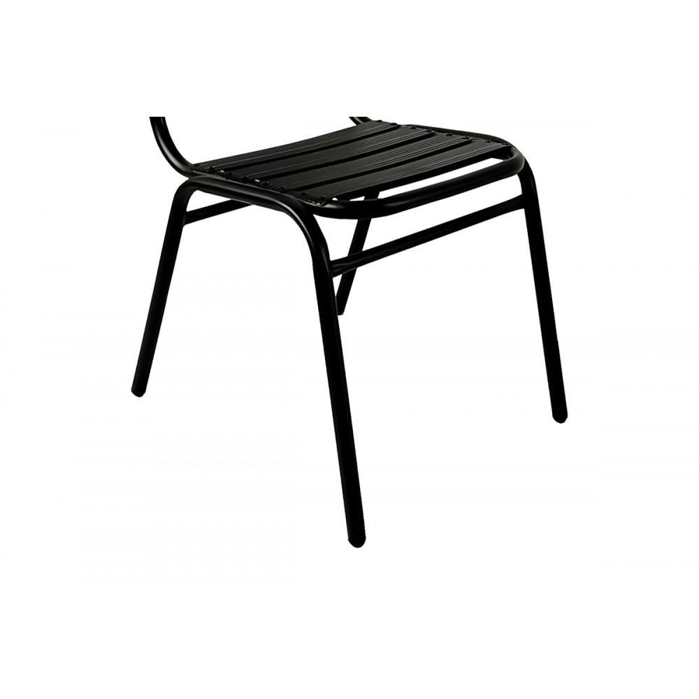 Καρέκλα "SUSSIE" από μέταλλο/αλουμίνιο σε μαύρο χρώμα 45x62x76