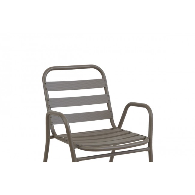 Πολυθρόνα "SUSSIE" από μέταλλο/αλουμίνιο σε σαμπανιζέ χρώμα 45x62x76