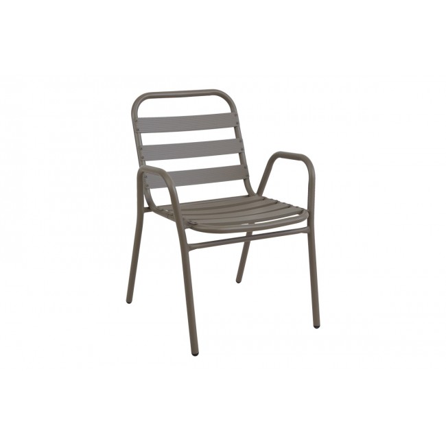 Πολυθρόνα "SUSSIE" από μέταλλο/αλουμίνιο σε σαμπανιζέ χρώμα 45x62x76