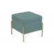 Σκαμπό-μπαούλο "PANTON" από βελούδο/μέταλλο σε πράσινο/χρυσό χρώμα 40x40x36,5