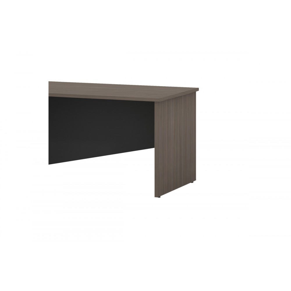 Γραφείο επαγγελματικό "DENITH" με αριστερή γωνία σε ανθρακί/καρυδί χρώμα 220x180x75