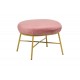 Σκαμπό "SUSANNA" από βελούδο/μέταλλο σε σάπιο μήλο/χρυσό χρώμα 56x47x40