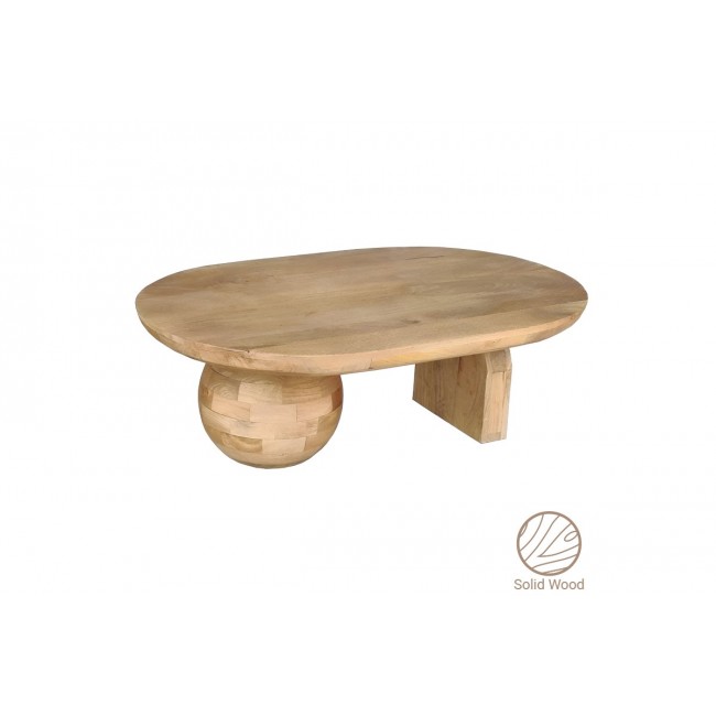 Τραπέζι σαλονιού "KANE" από ξύλο σε φυσικό χρώμα 110x72x38