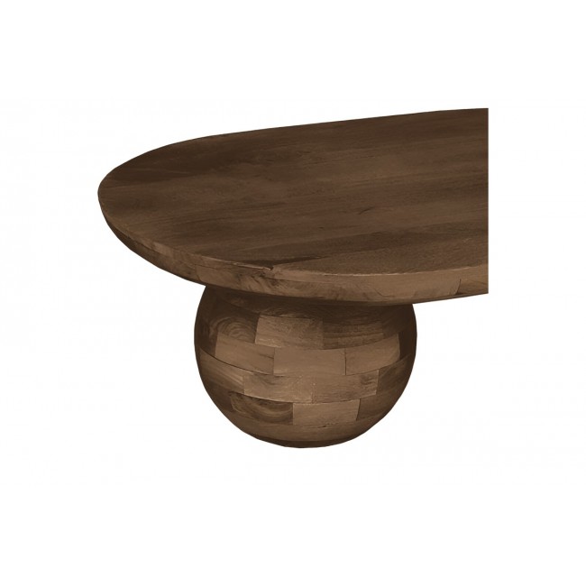 Τραπέζι σαλονιού "KANE" από ξύλο σε καφέ χρώμα 110x72x38