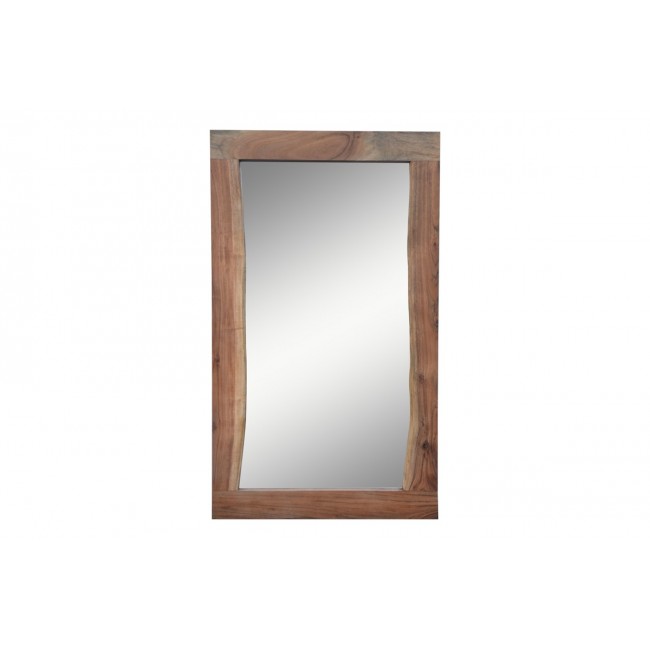 Καθρέπτης "MIRDEO" από ξύλο σε καρυδί χρώμα 70x3x120