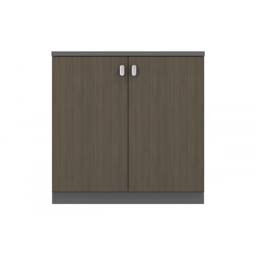 Ντουλάπι γραφείου "DENITH" σε ανθρακί/καρυδί χρώμα 80x40x80