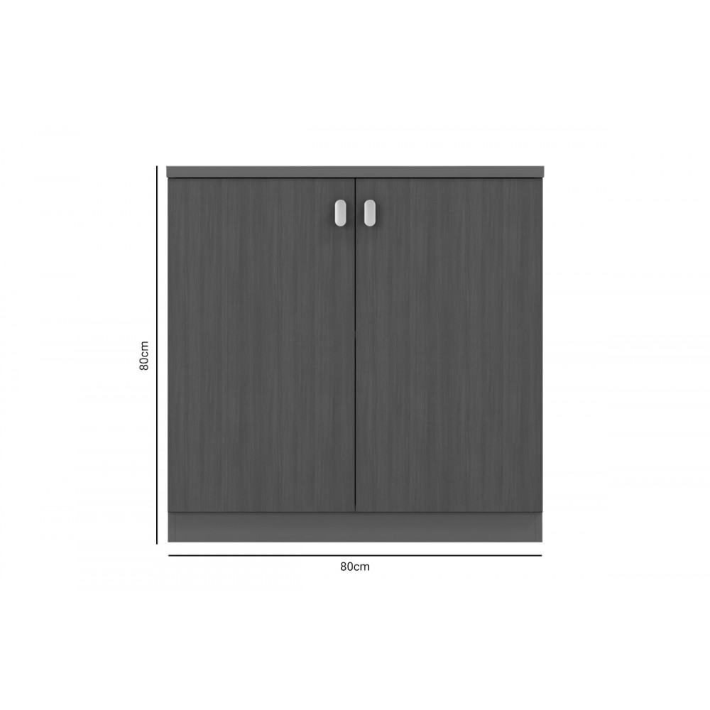 Ντουλάπι γραφείου "DENITH" σε ανθρακί/καρυδί χρώμα 80x40x80