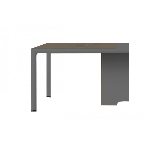 Τραπέζι συμβουλίου "DENITH" σε ανθρακί/καρυδί χρώμα 240x120x75