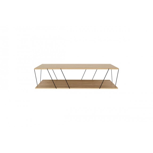 Tραπέζι σαλονιού "TARS" σε oak/μαύρο χρώμα 120x48x30