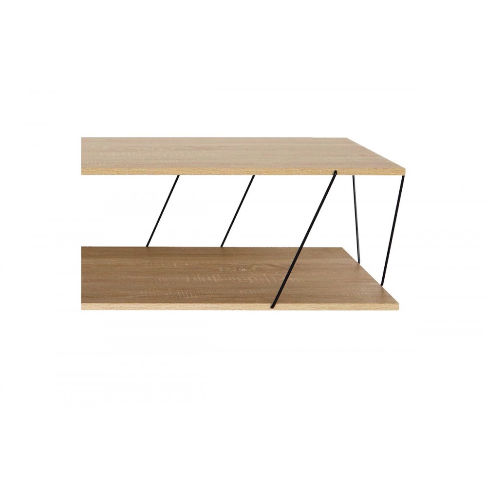 Tραπέζι σαλονιού "TARS" σε oak/μαύρο χρώμα 120x48x30