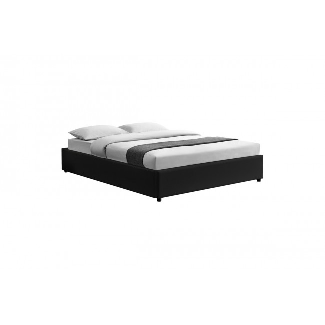 Κρεβάτι διπλό "CIRCE" από pu σε μαύρο χρώμα 150x200