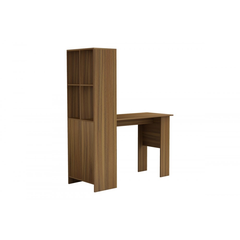 Γραφείο εργασίας με βιβλιοθήκη "ACUMEN" σε καρυδί χρώμα 120x50x150