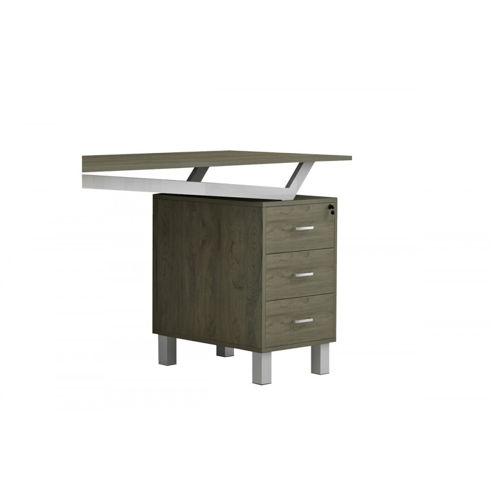 Γραφείο εργασίας "PROSPER" σε φυσικό/λευκό χρώμα 140x60x76