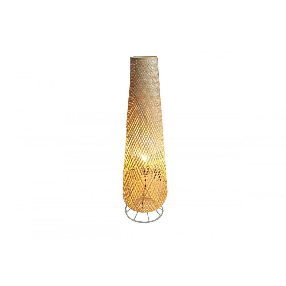 Φωτιστικό δαπέδου "SOLIAN" από μπαμπού σε φυσικό χρώμα Φ27x96