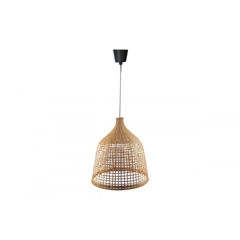 Φωτιστικό οροφής μονόφωτο "AXIEN' από μπαμπού σε φυσικό χρώμα Φ42x190