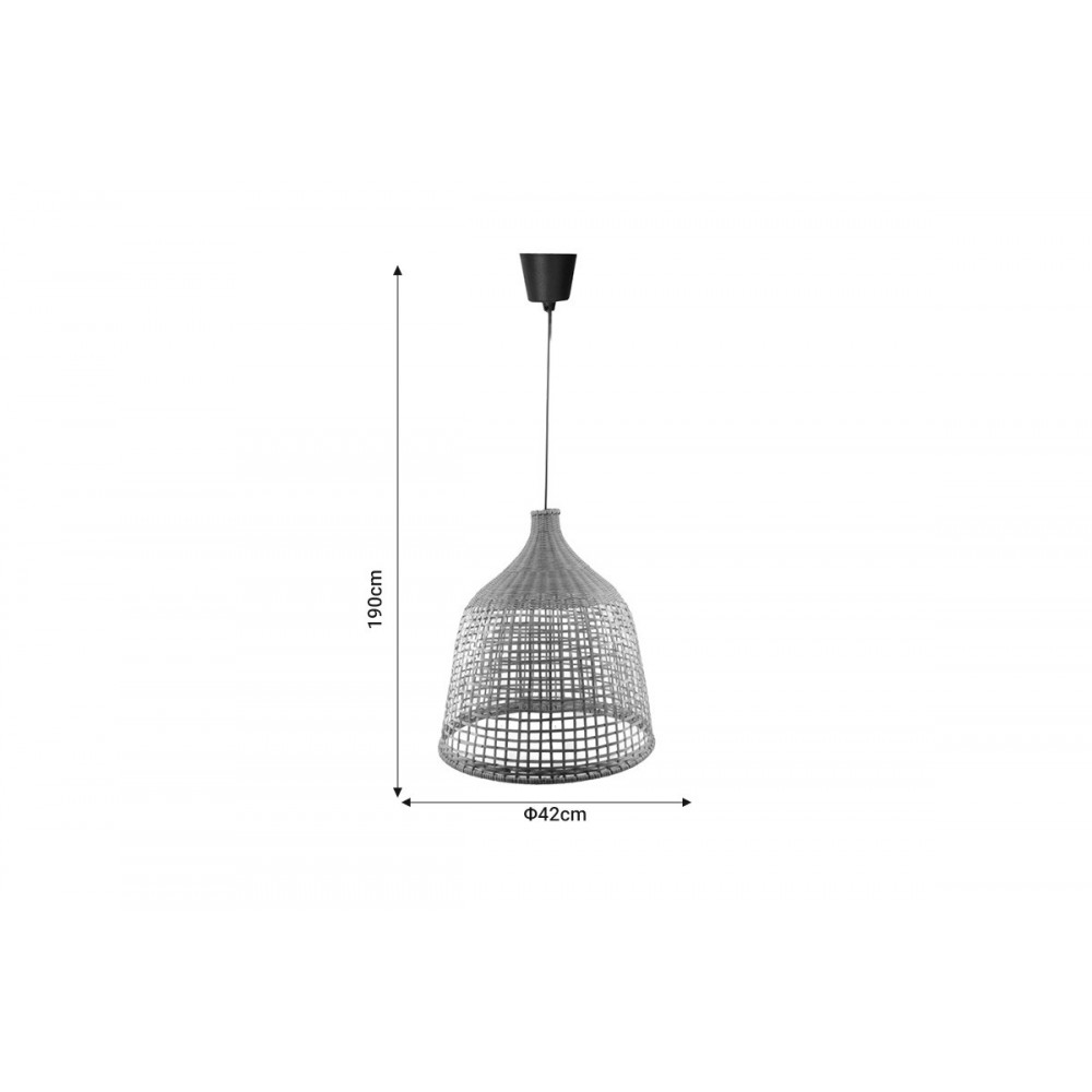 Φωτιστικό οροφής μονόφωτο "AXIEN' από μπαμπού σε φυσικό χρώμα Φ42x190