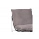 Πολυθρόνα "CHOPIE" από ύφασμα/μέταλλο σε γκρι/μαύρο χρώμα 77x90x83