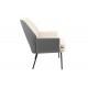 Πολυθρόνα "KIERAN" από ύφασμα σε μπεζ/γκρι χρώμα 77x69x82.5