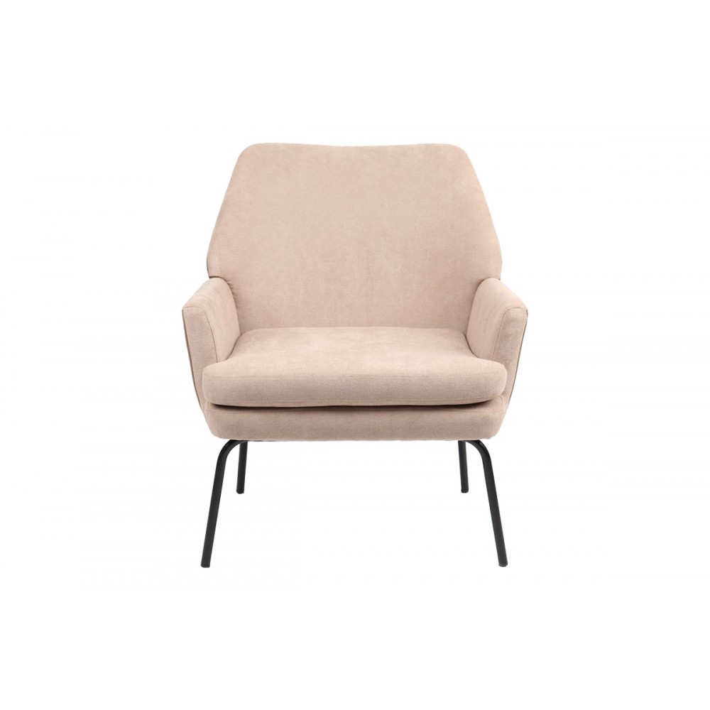 Πολυθρόνα "KIERAN" από ύφασμα σε καφέ χρώμα 77x69x82.5