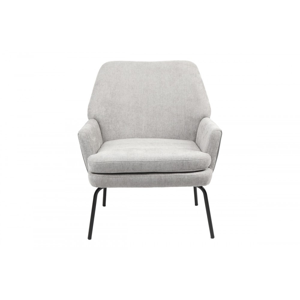 Πολυθρόνα "KIERAN" από ύφασμα σε γκρι χρώμα 77x69x82.5