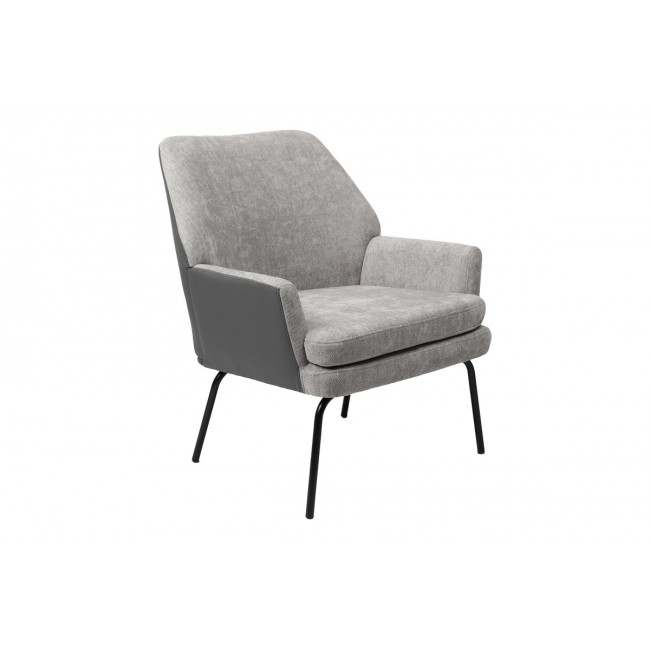 Πολυθρόνα "KIERAN" από ύφασμα σε γκρι χρώμα 77x69x82.5