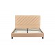 Κρεβάτι διπλό "FRANKY" από pu σε μπεζ χρώμα 160x200