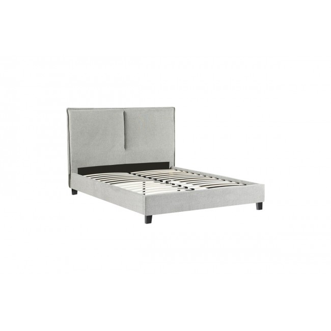Κρεβάτι διπλό "MAJUS" από ύφασμα σε γκρι χρώμα 160x200