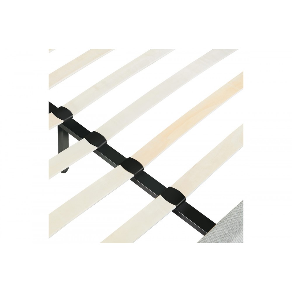 Κρεβάτι διπλό "MAJUS" από ύφασμα σε γκρι χρώμα 160x200