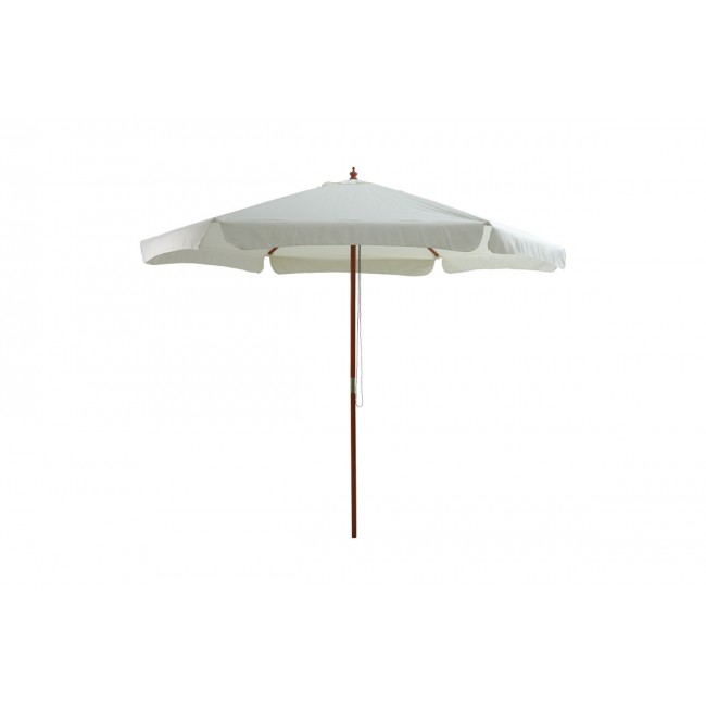 Ομπρέλα "TRIGO" από ξύλο/ύφασμα σε εκρού χρώμα Φ3m