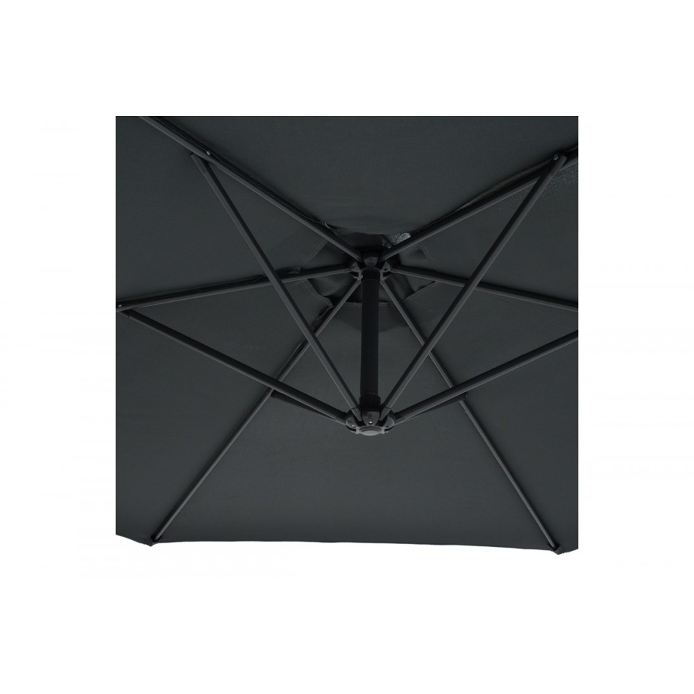 Ομπρέλα "JIOPEL" από αλουμίνιο/ύφασμα σε ανθρακί χρώμα Φ3m