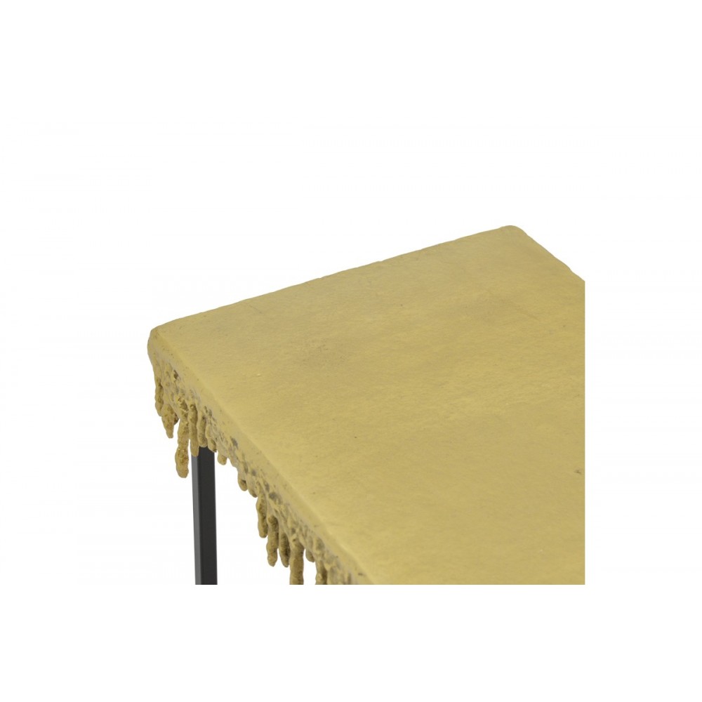 Κονσόλα "BULCO" από μέταλλο σε χρυσό/μαύρο χρώμα 80.5x28x72