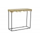 Κονσόλα "BULCO" από μέταλλο σε χρυσό/μαύρο χρώμα 80.5x28x72