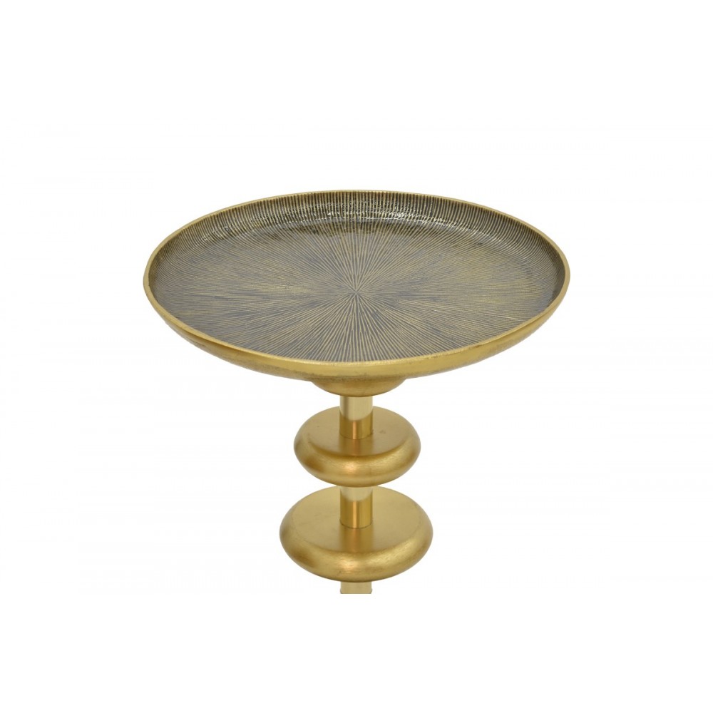 Βοηθητικό τραπέζι "TREGO" από μέταλλο σε χρυσό/μαύρο χρώμα Φ39x55